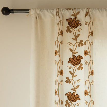 Ownkoti Rose Floral Vine Tassel Curtain - image 6