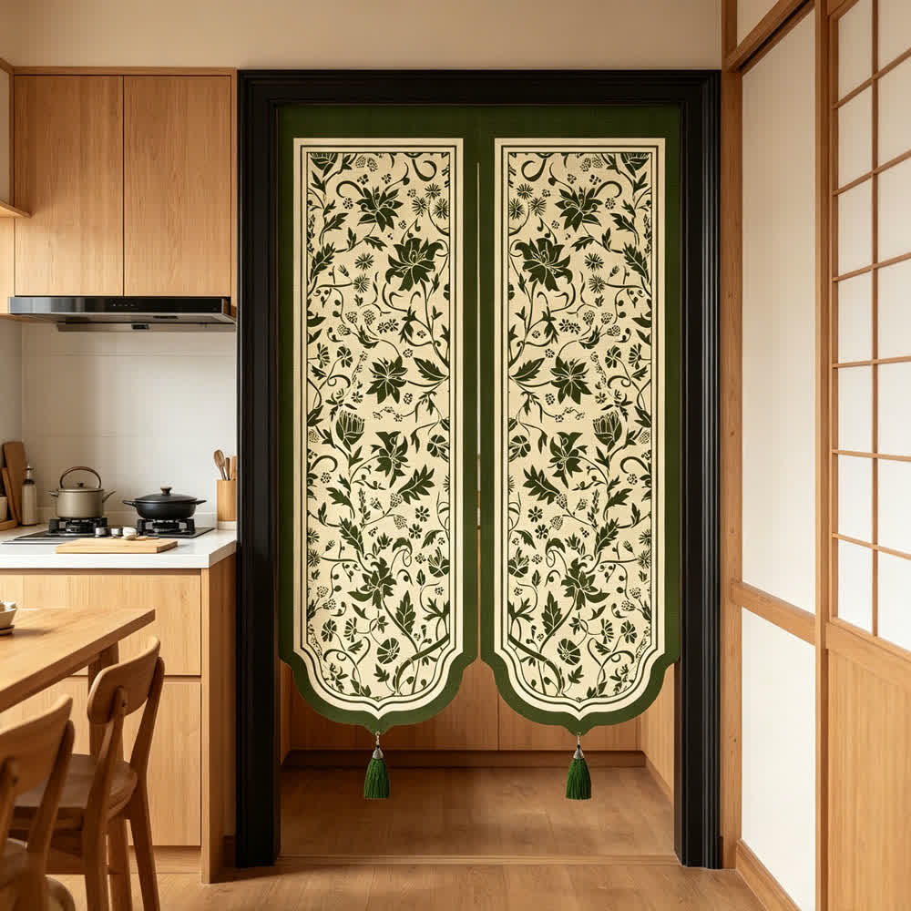 Ownkoti Vintage Floral Room Divider Door Curtain - image 3