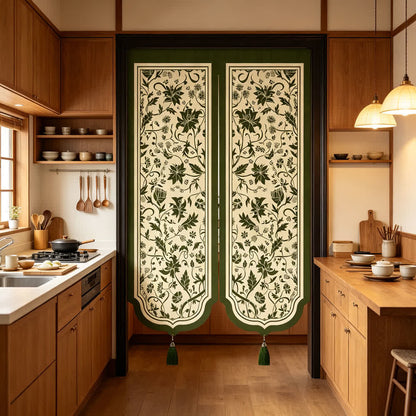 Ownkoti Vintage Floral Room Divider Door Curtain - image 1