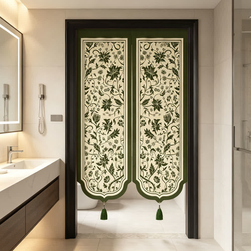 Ownkoti Vintage Floral Room Divider Door Curtain - image 2