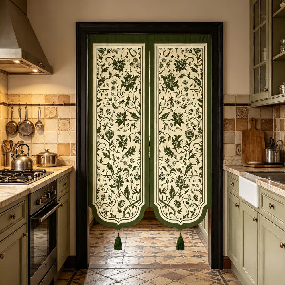 Ownkoti Vintage Floral Room Divider Door Curtain - image 4
