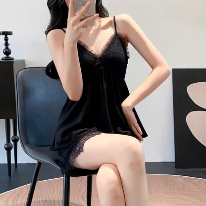 Ownkoti Elegant Lace Trim Loungewear Set - image 10