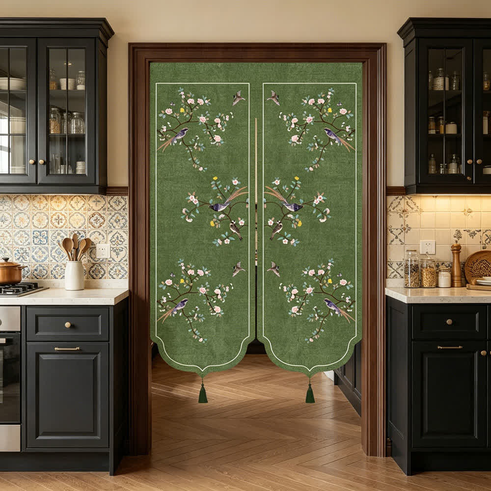 Ownkoti Floral Bird Room Divider Door Curtain - image 1