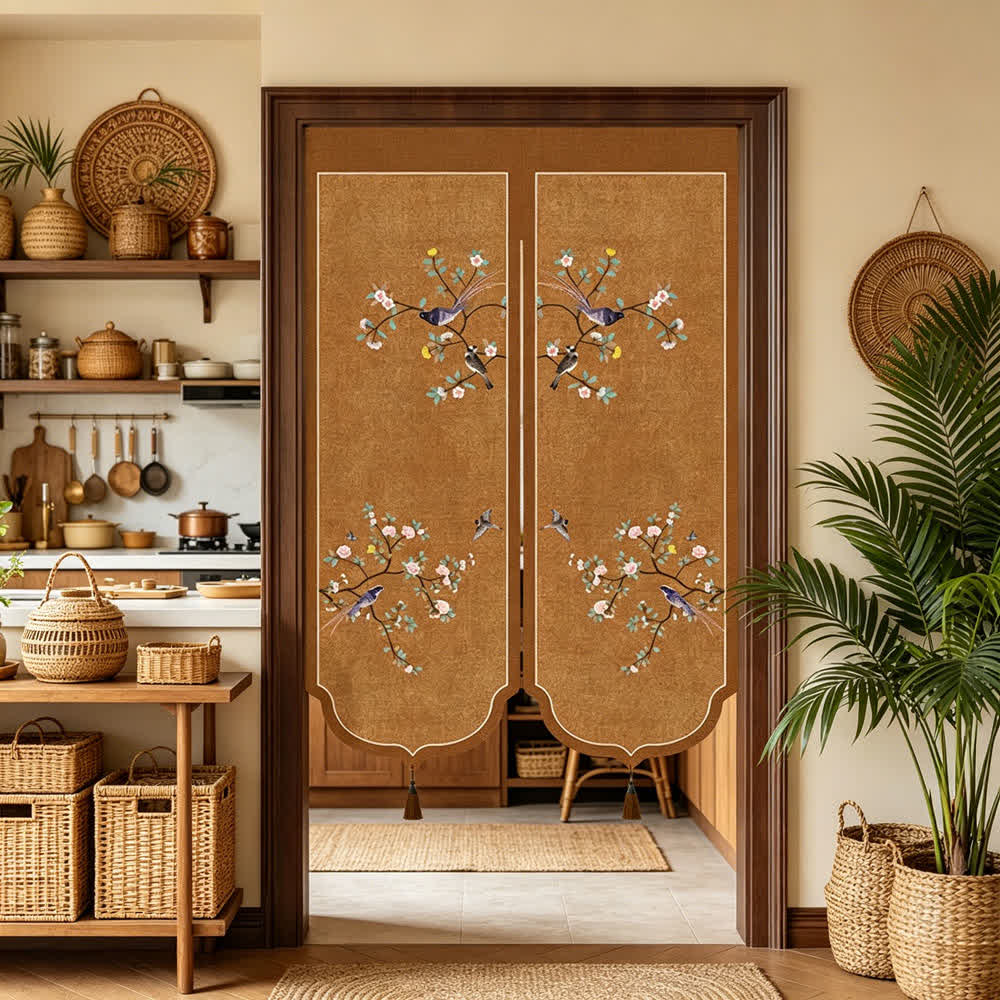Ownkoti Floral Bird Room Divider Door Curtain - image 6