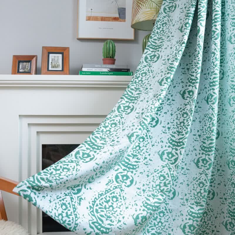 Ownkoti Vintage Style Water Drop Pattern Curtain - image 1