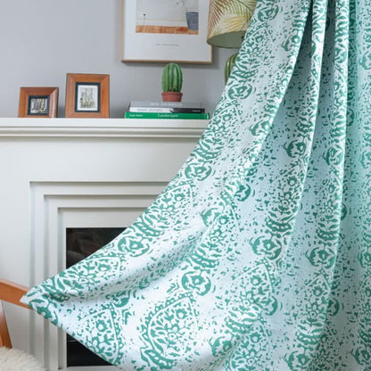 Ownkoti Vintage Style Water Drop Pattern Curtain - image 1