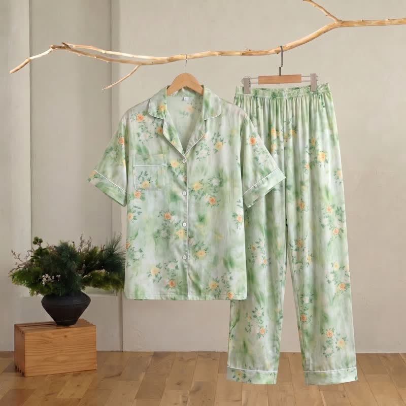 Ownkoti Refresh Floral Silky Loungewear Set - image 1