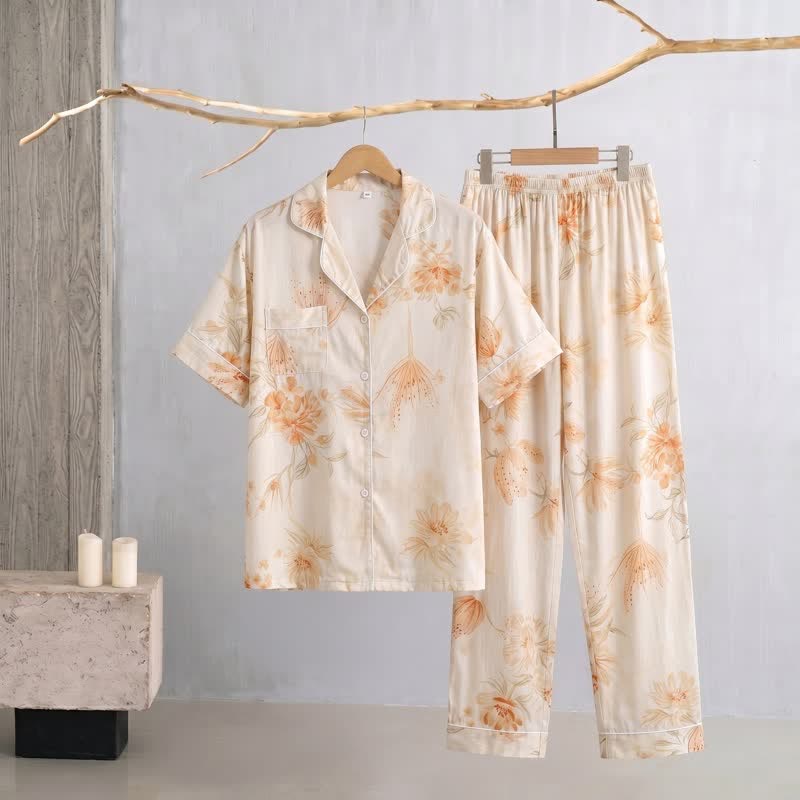 Ownkoti Elegant Blooming Floral Silky Loungewear Set - image 2