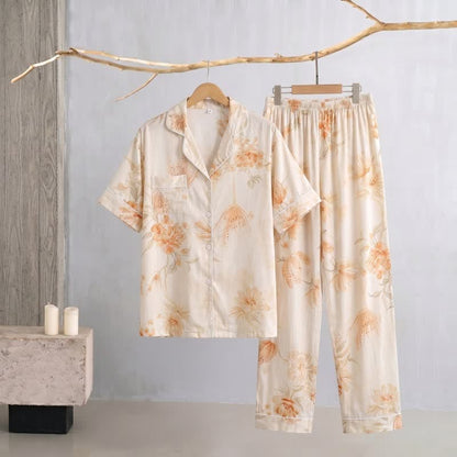 Ownkoti Elegant Blooming Floral Silky Loungewear Set - image 2