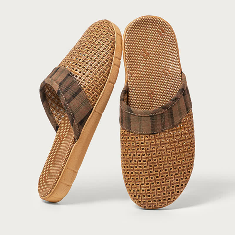 Ownkoti Rattan Odor-Resistant Indoor Slippers  - Brown - 3XL - image 13