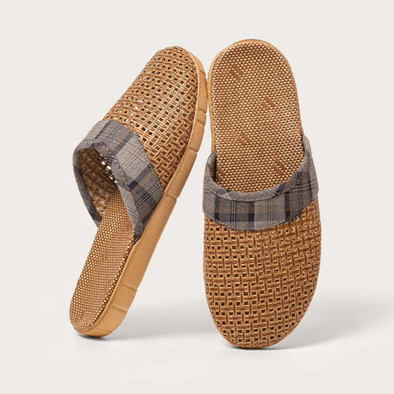 Ownkoti Rattan Odor-Resistant Indoor Slippers  - Gray - 3XL - image 12