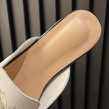 Ownkoti Elegant Floral Embroidery Pointed-Toe Mules - image 8