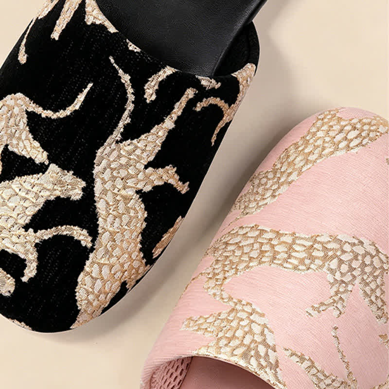Ownkoti Jacquard Animal Closed-ToeIndoor Slippers  - image 8