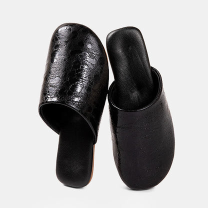 Ownkoti Vintage Marble Pattern Indoor Slippers - Black - 2XL - image 11