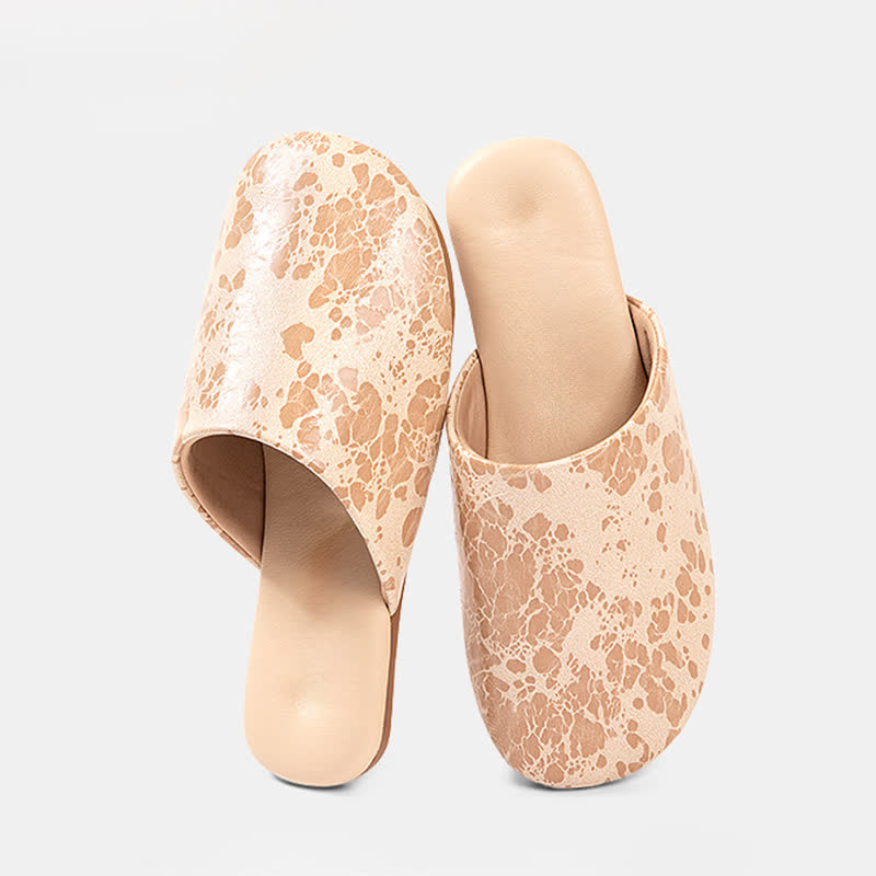 Ownkoti Vintage Marble Pattern Indoor Slippers - Beige - 2XL - image 5