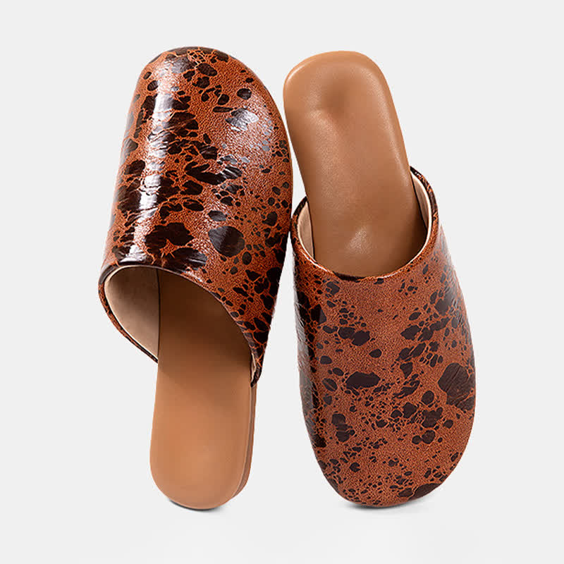 Ownkoti Vintage Marble Pattern Indoor Slippers - Brown - 2XL - image 9