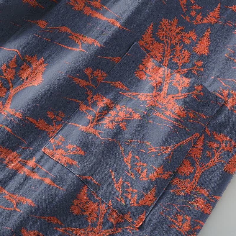 Ownkoti Unisex Mountain & Tree Cotton Gauze Kimono Robe - image 6