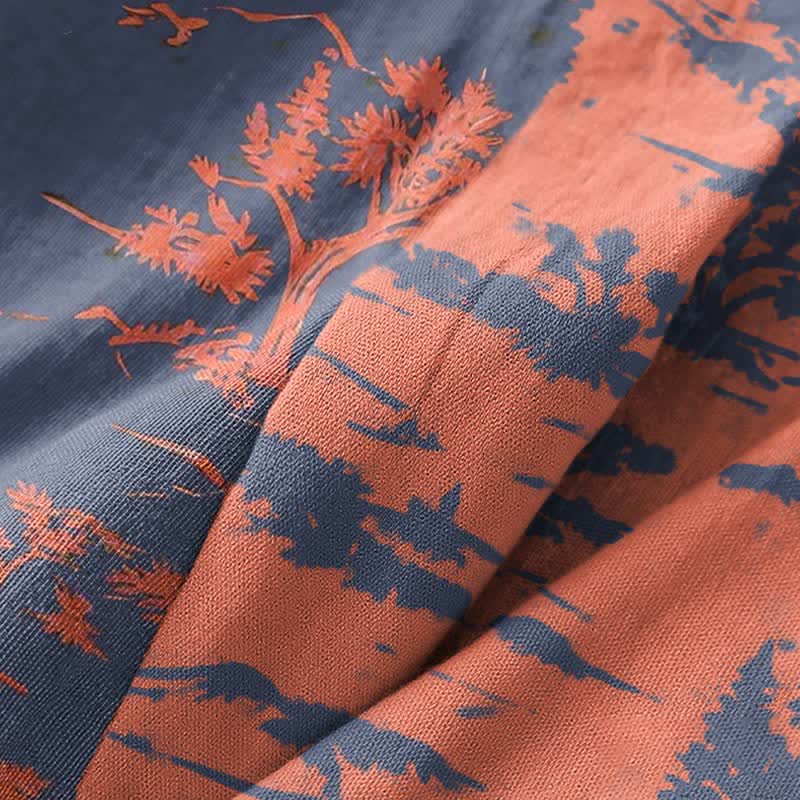 Ownkoti Unisex Mountain & Tree Cotton Gauze Kimono Robe - image 5