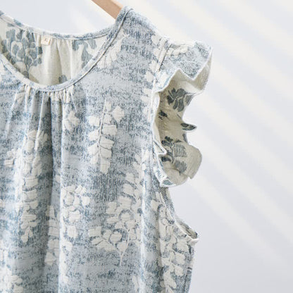 Ownkoti Elegant Botanical Pure Cotton Sleeveless Nightgown - image 5
