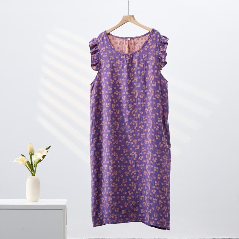 Ownkoti Country Daisy Pure Cotton Sleeveless Nightgown - image 1