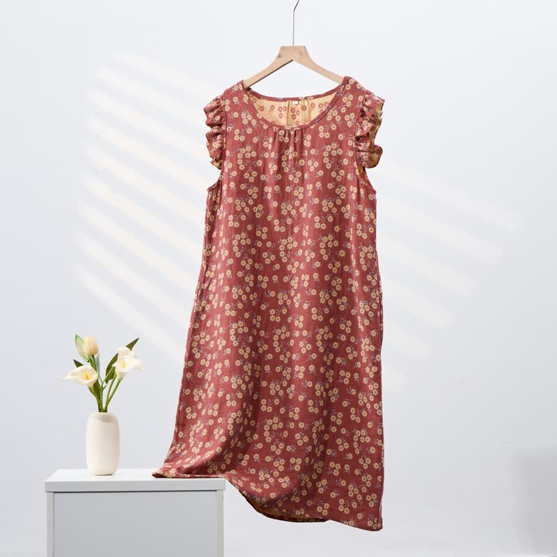 Ownkoti Country Daisy Pure Cotton Sleeveless Nightgown - image 12