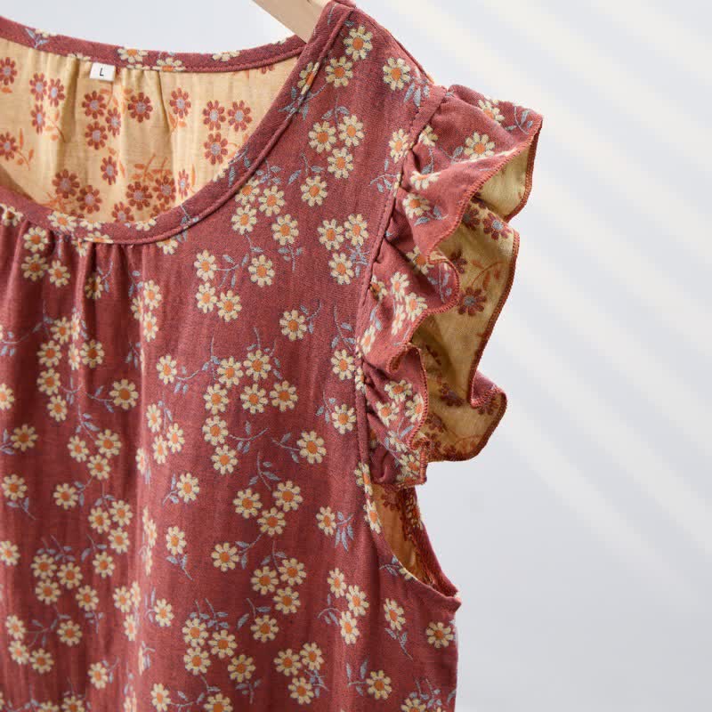 Ownkoti Country Daisy Pure Cotton Sleeveless Nightgown - image 16