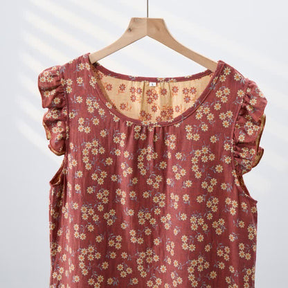 Ownkoti Country Daisy Pure Cotton Sleeveless Nightgown - image 14