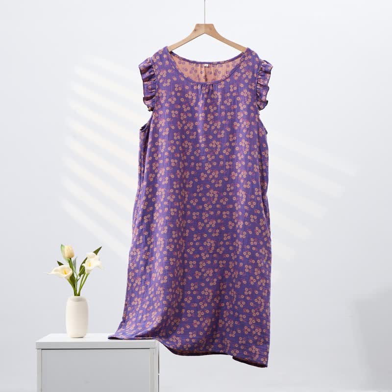 Ownkoti Country Daisy Pure Cotton Sleeveless Nightgown - image 2