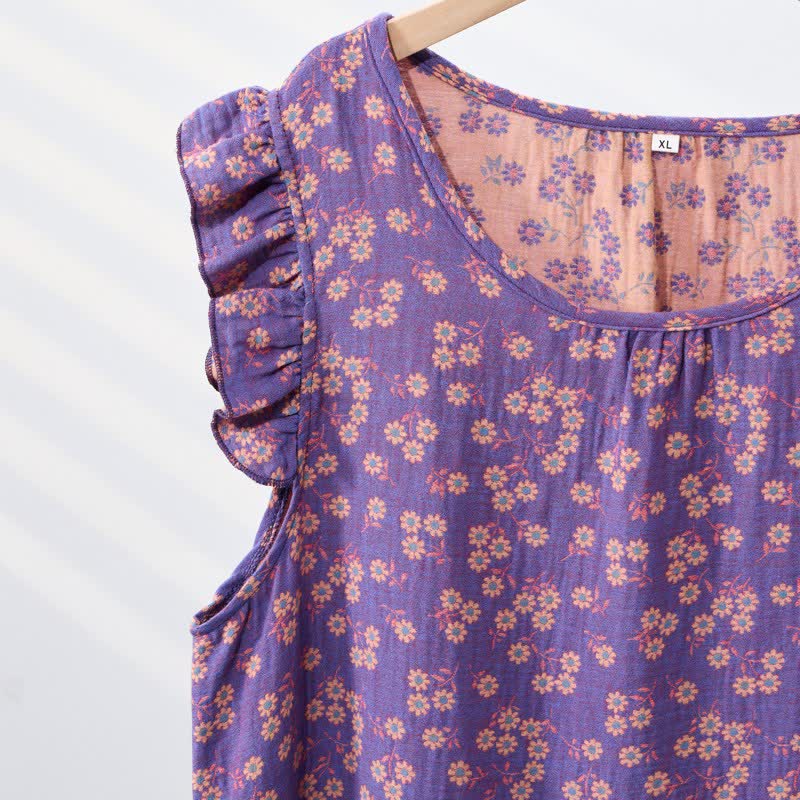 Ownkoti Country Daisy Pure Cotton Sleeveless Nightgown - image 5