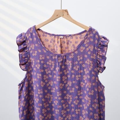 Ownkoti Country Daisy Pure Cotton Sleeveless Nightgown - image 4