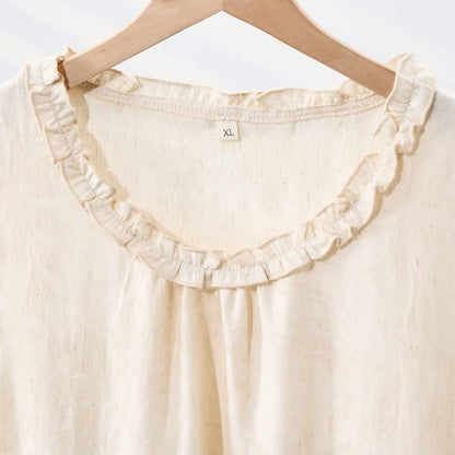 Ownkoti Minimalist Style Pure Cotton Sleeveless Nightgown - image 6