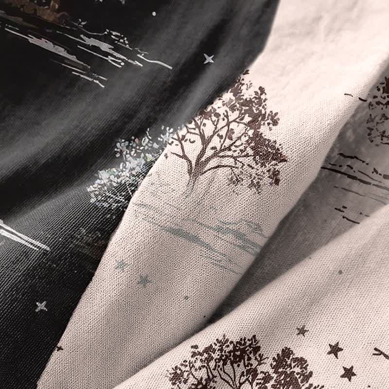 Ownkoti Unisex Charcoal Tree Cotton Kimono Robe - image 5