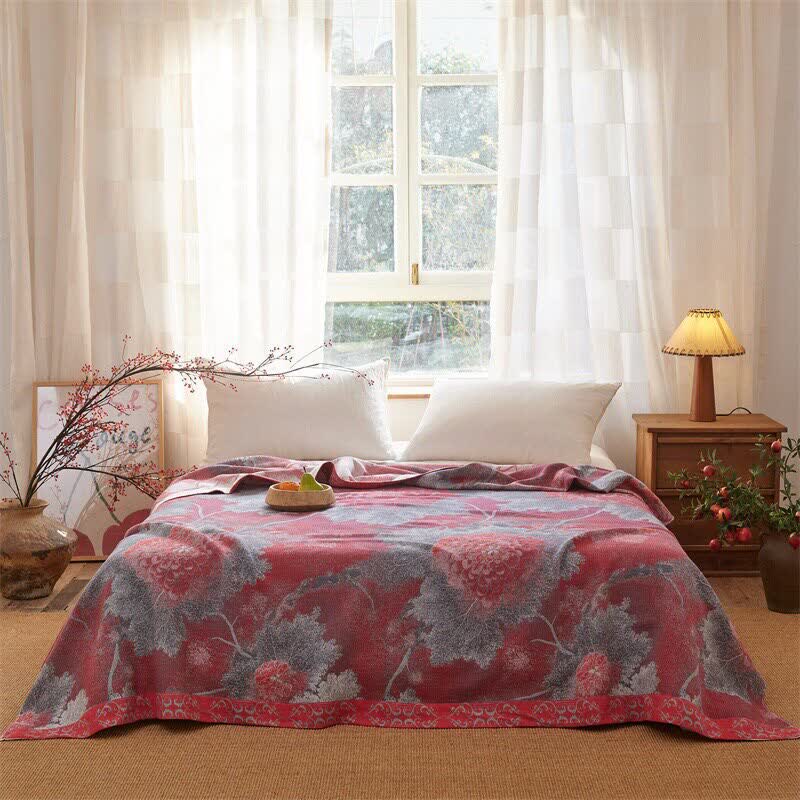 Ownkoti Rustic Floral Reversible Cotton Gauze Blanket - image 1