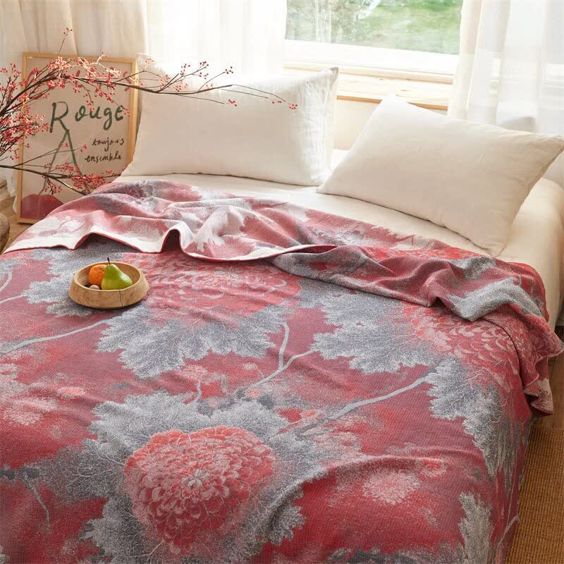 Ownkoti Rustic Floral Reversible Cotton Gauze Blanket - image 3