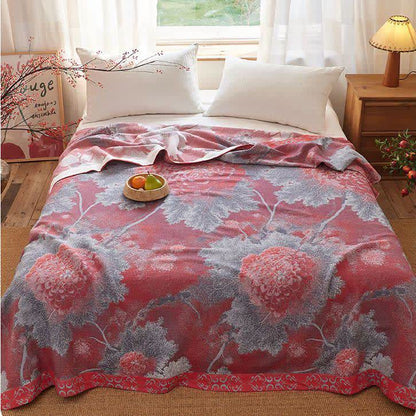 Ownkoti Rustic Floral Reversible Cotton Gauze Blanket - image 2