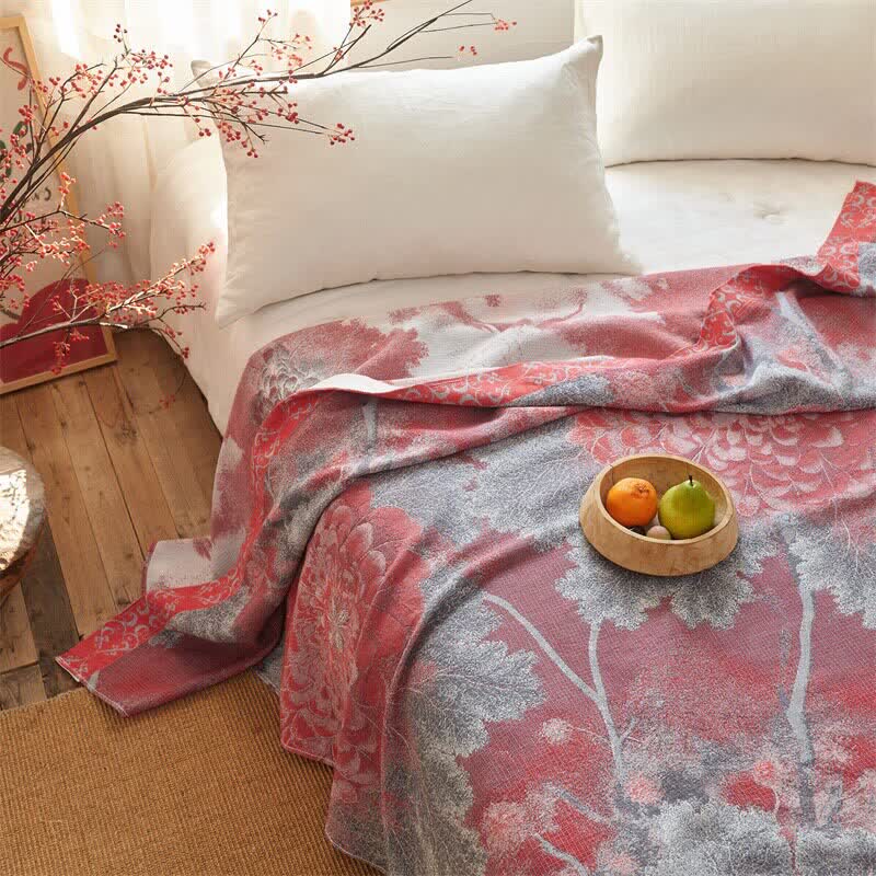 Ownkoti Rustic Floral Reversible Cotton Gauze Blanket - image 4