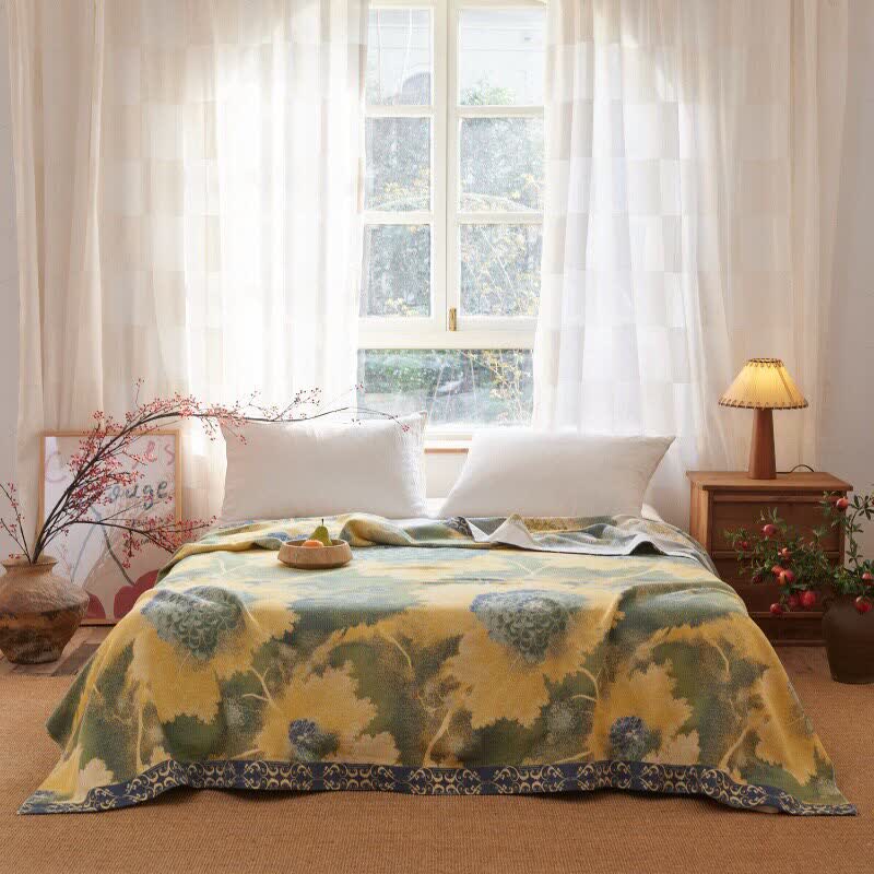 Ownkoti Rustic Floral Reversible Cotton Gauze Blanket - image 7