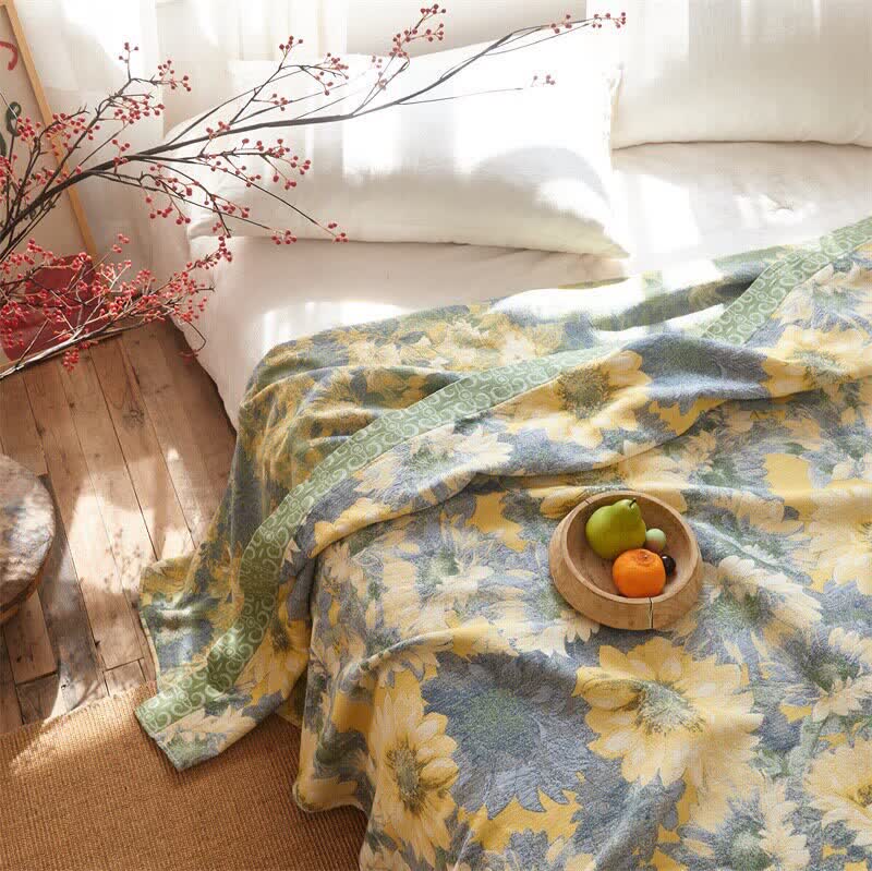 Ownkoti Refresh Sunflower Cotton Gauze Blanket - image 3