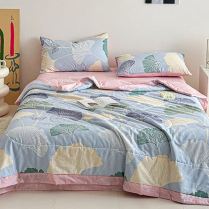 Ownkoti Ginkgo Leaf Print Pure Cotton Quilt - image 4