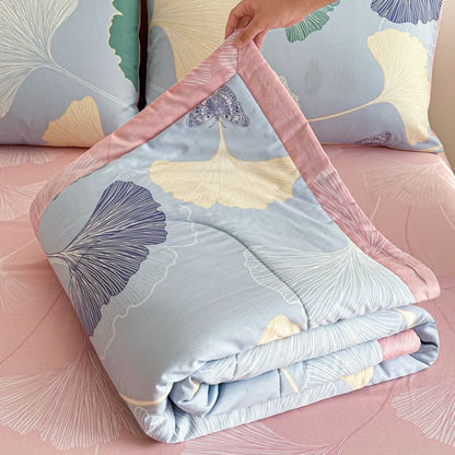 Ownkoti Ginkgo Leaf Print Pure Cotton Quilt - image 1