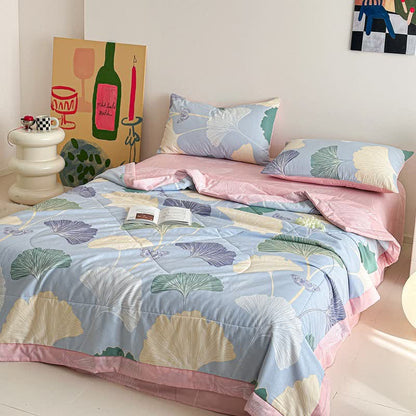 Ownkoti Ginkgo Leaf Print Pure Cotton Quilt - image 3