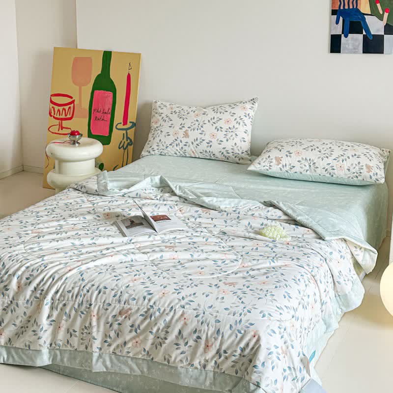 Ownkoti Country Leaf Floral Print Cotton Quilt - image 3