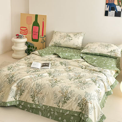 Ownkoti Botanical Leaf Print Pure Cotton Quilt - image 3