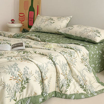 Ownkoti Botanical Leaf Print Pure Cotton Quilt - Bedding Set - King - image 0