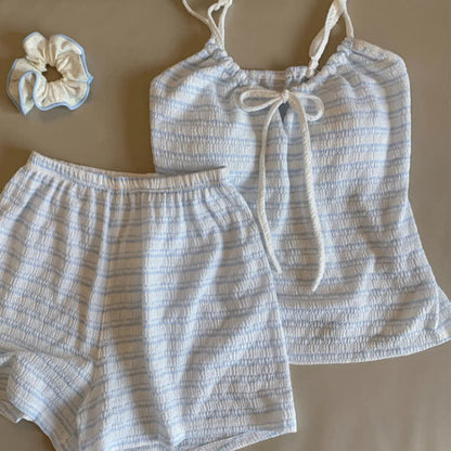 Ownkoti Bow Front Stripe Cami & Shorts Pajama Set - image 18