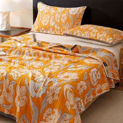Ownkoti Tulip-inspired Cotton Gauze Quilt Blanket - image 3