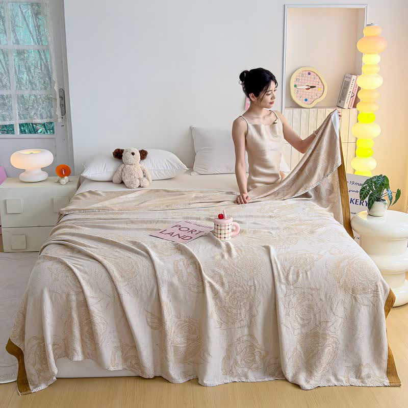 Ownkoti Romantic Rose Bamboo Fiber Summer Blanket - image 3