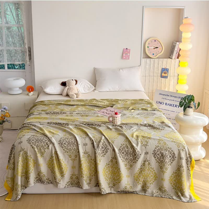 Ownkoti Vintage Pattern Bamboo Fiber Summer Blanket - image 1