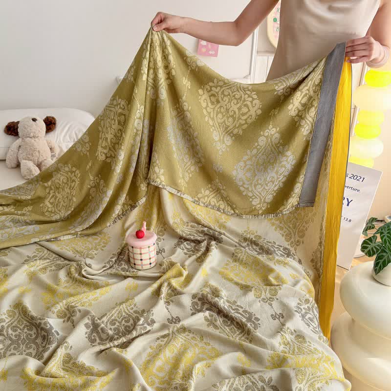 Ownkoti Vintage Pattern Bamboo Fiber Summer Blanket - image 5