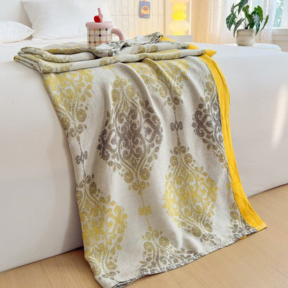 Ownkoti Vintage Pattern Bamboo Fiber Summer Blanket - 79"W x 90"L - image 0